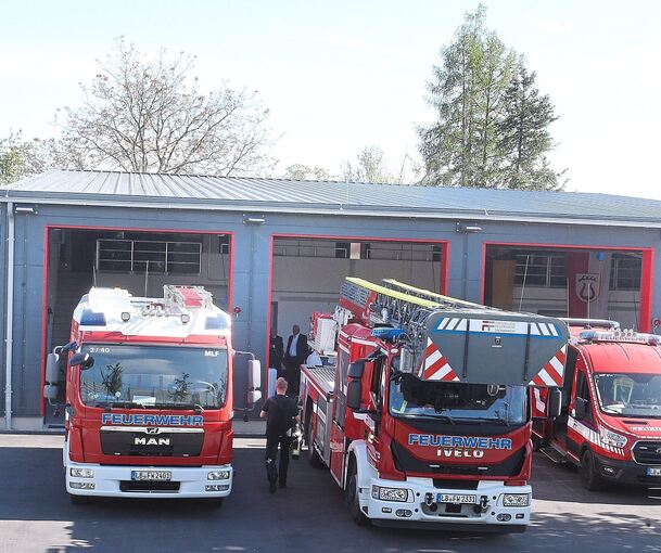 Der aufgerüstete Feuerwehrstandort in Kleinsachsenheim. Hier wurde auch ein Platz für die neue Drehleiter der Gesamtwehr geschaffen.
