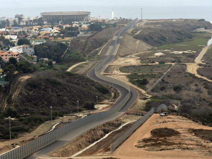 Grenze zwischen Mexiko und Kalifornien