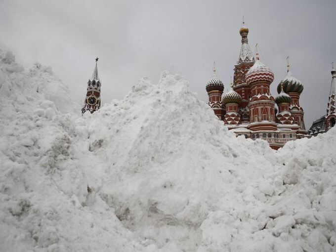 Schneechaos in Moskau