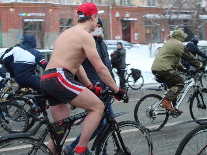 Fahrrad-Parade in Moskau