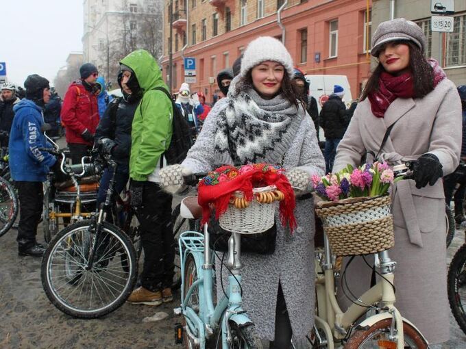 Fahrrad-Parade in Moskau
