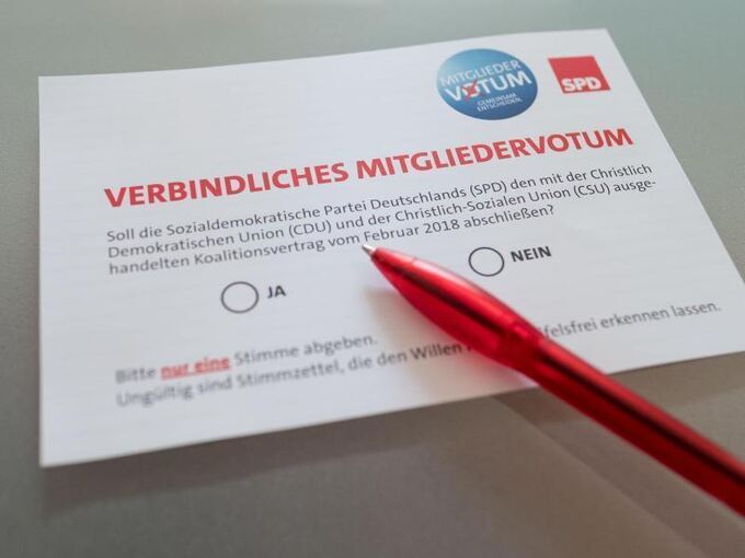 Wahlunterlagen zum SPD-Mitgliedervotum