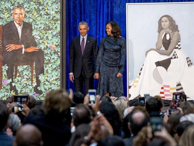 Porträts der Obamas