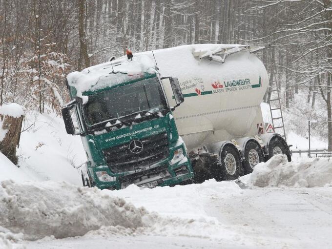 Schneefall im Harz