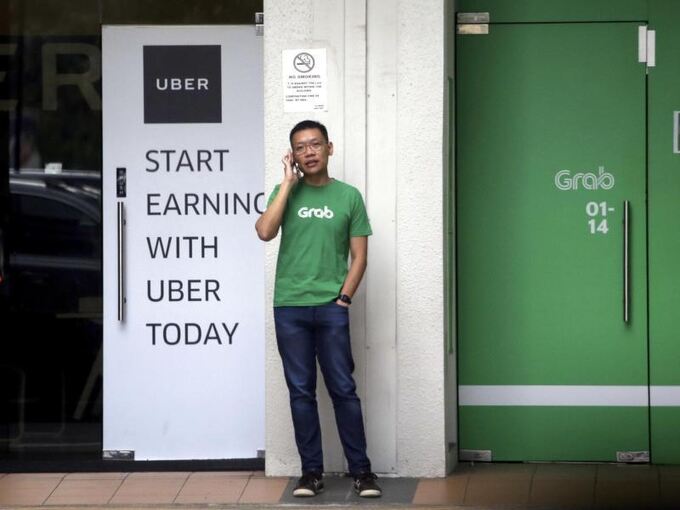 Uber und Grab in Singapur