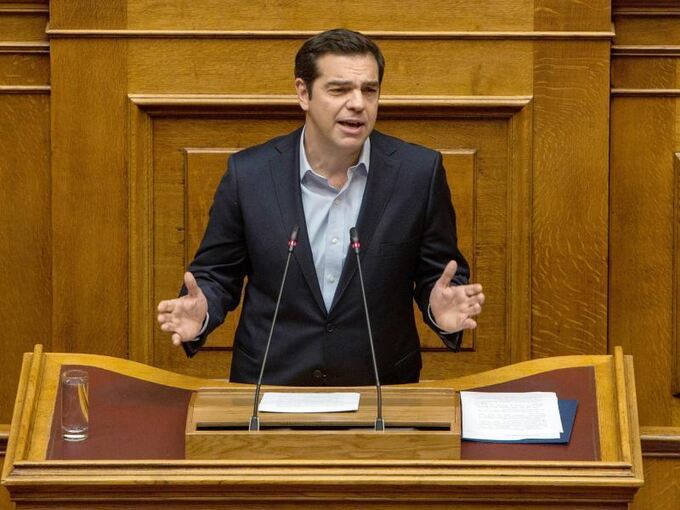 Alexis Tsipras im Parlament