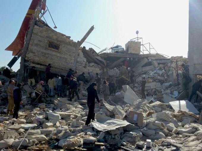 Bombardiertes Krankenhaus in Idlib