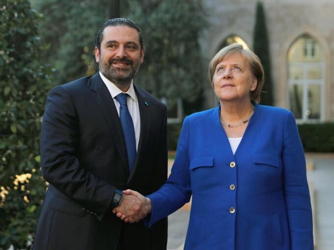 Hariri und Merkel