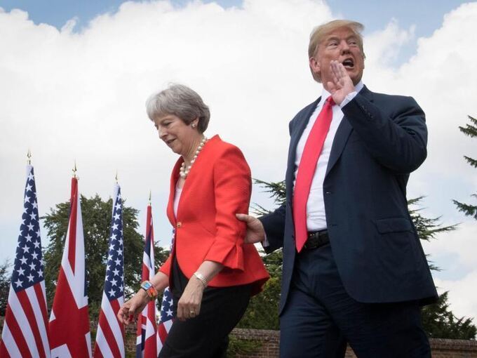 Donald Trump und Theresa May