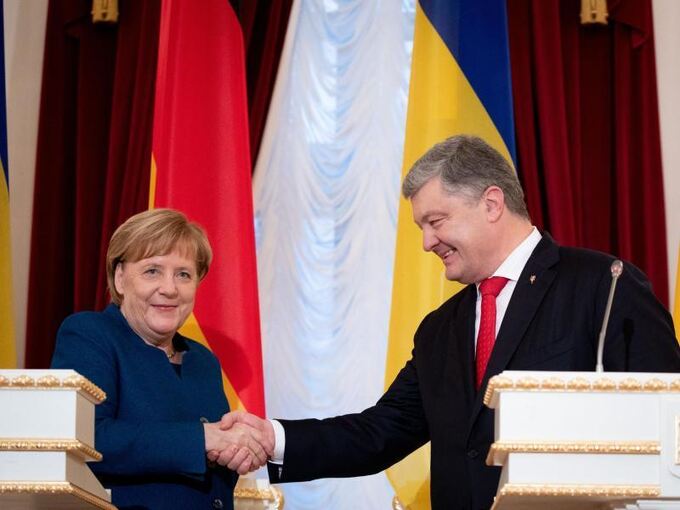 Angela Merkel und Petro Poroschenko
