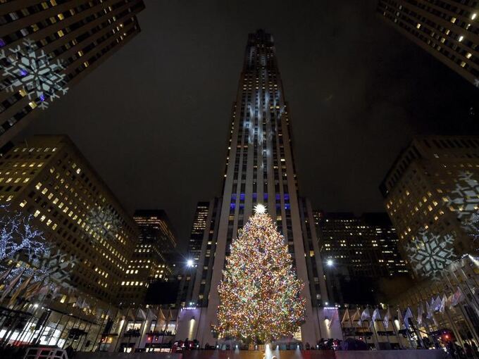 Weihnachtsbaum vor dem Rockefeller Center
