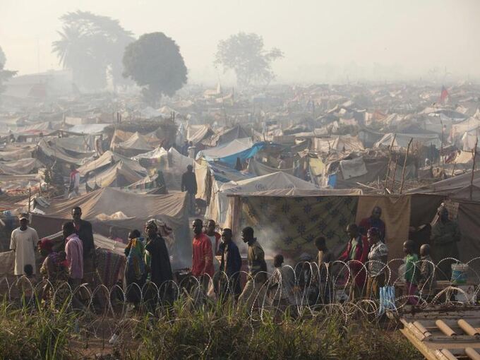 Flüchtlingslager in der Zentralafrikanische Republik