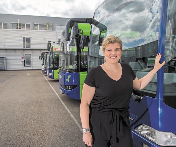 Hat allen Grund zur Freude: Carry Buchholz, die Geschäftsführende Gesellschafterin der Ludwigsburger Verkehrslinien (LVL). Foto: Holm Wolschendorf