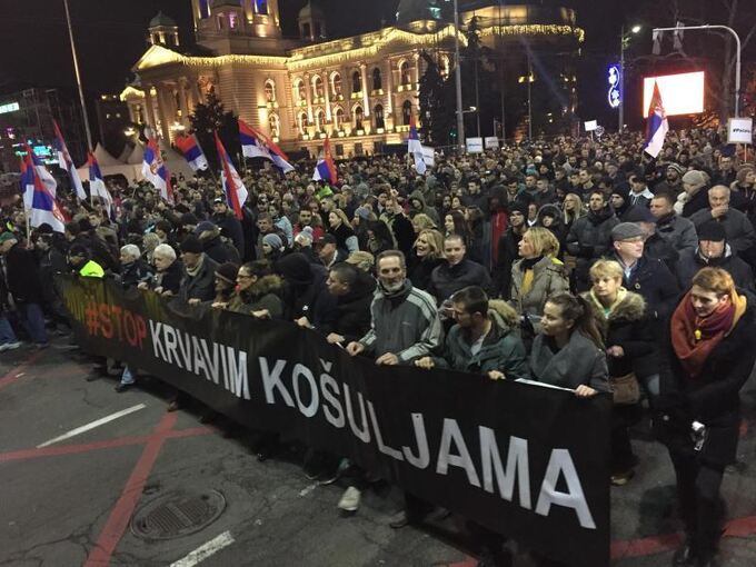 Demo in Belgrad