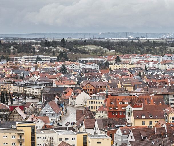 Asperg zu Beginn des Jubiläumsjahrs 2019. Mitfeiern werden 30 bunte Esel – unten der „Beamtenesel“ aus dem Rathaus mit Schultes Eiberger und „Bemalerin“ Sabine Hoch. Fotos: Holm Wolschendorf