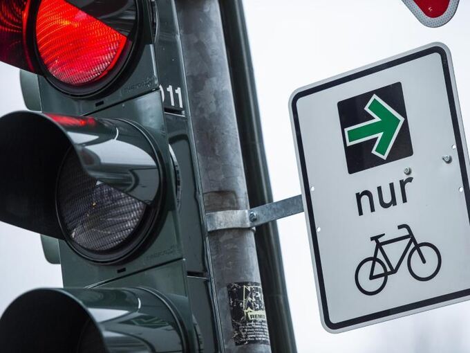 Grünpfeil für Fahrradfahrer