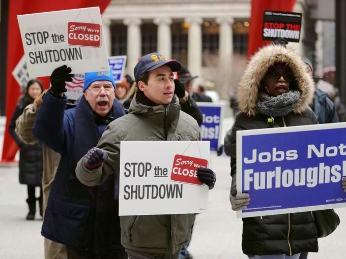 Demonstration gegen Shutdown