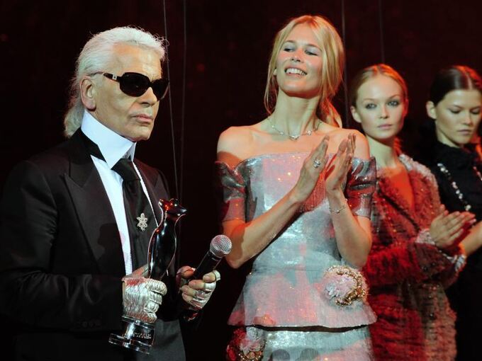 Karl Lagerfeld + Claudia Schiffer