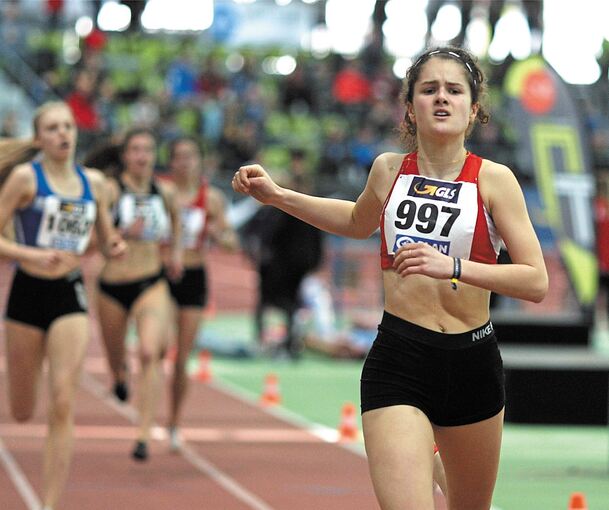 Taktisch gute Leistung: Marie Weller sichert sich Bronze über 800 Meter.