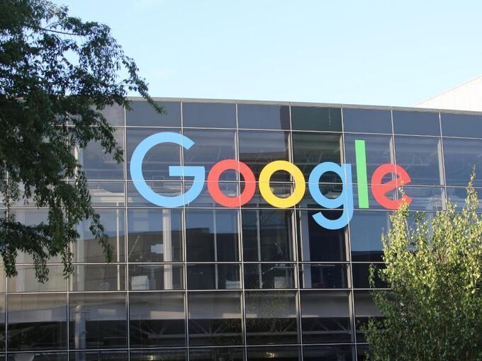 Google-Logo an Konzernzentrale