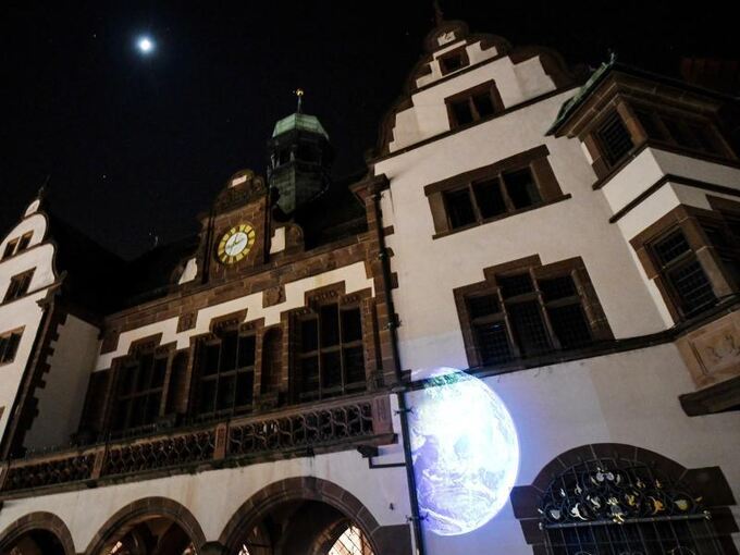 Klimaschutzaktion "Earth Hour" in Freiburg