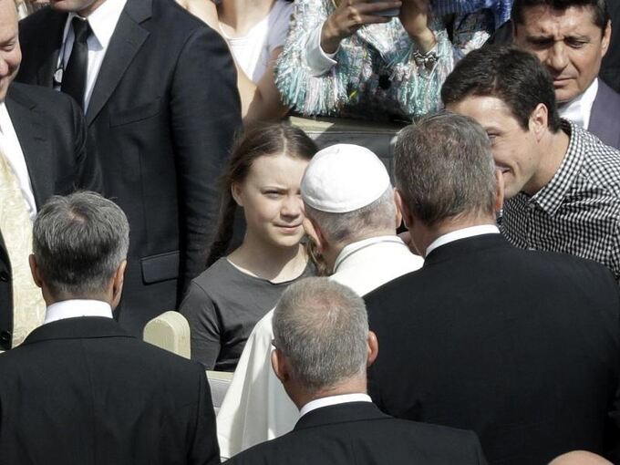 Thunberg besucht den Papst