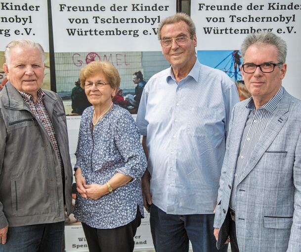 Langjährig Engagierte (v.l.): Albert Landwehr, Erna und Martin Rostan und Klaus Wagner. Foto: wo