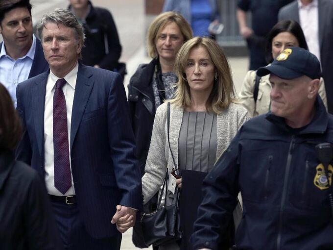 Felicity Huffman + Moore Huffman Jr.