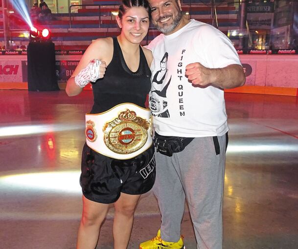 Weltmeisterin Deniz Batinli und ihr Vater und Trainer Halil. Foto; privat