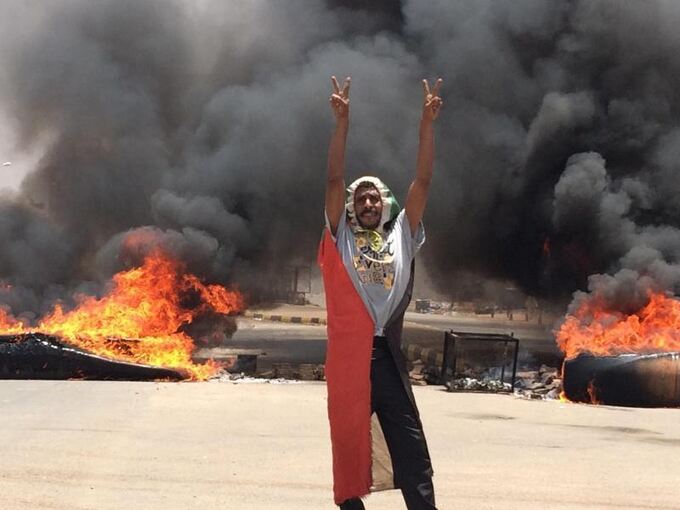 Demonstrant in Khartum