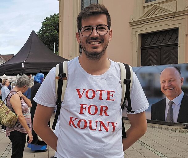 Konrad Kling geht lieber mobil in den Wahlkampf.