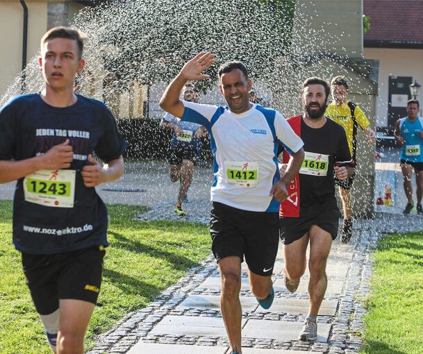 Erfrischung auf der Strecke.