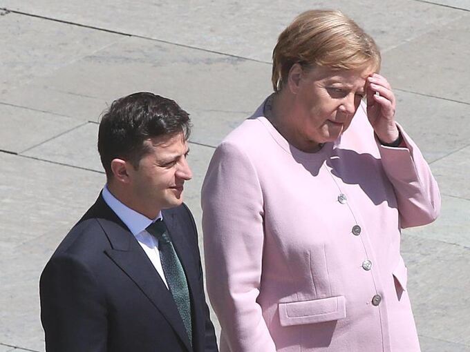 Selenskyj und Merkel