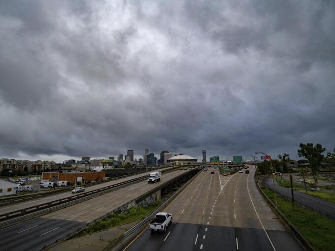 Schlechtwetterfront über Baton Rouge