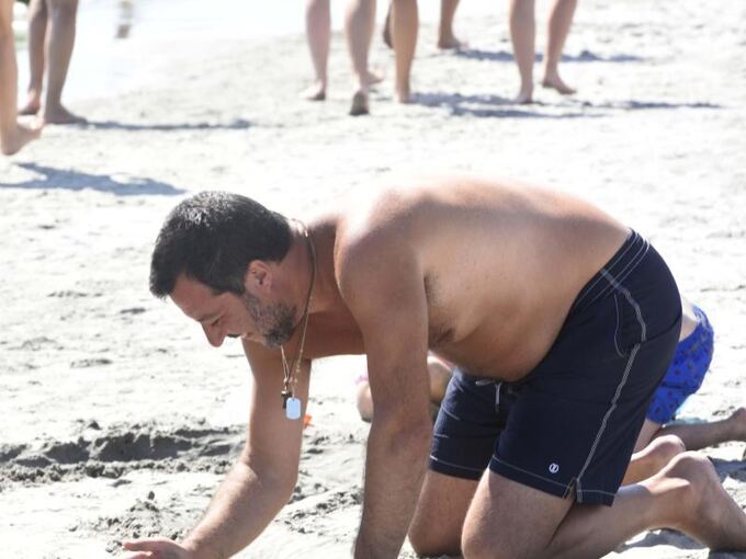 Salvini im Urlaub