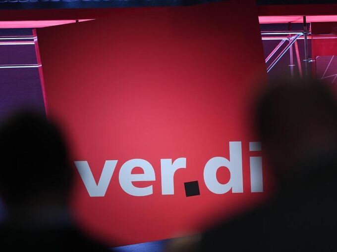 Das Logo von Verdi auf einem Kongress