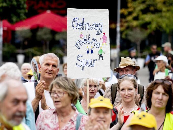 Fußgänger-Demonstration