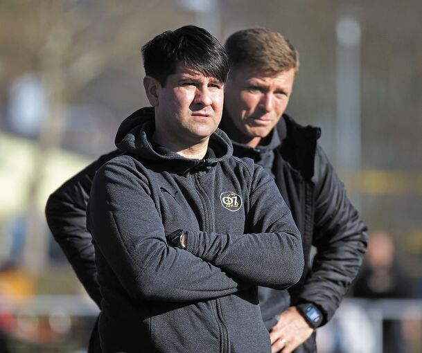 Das Trainerduo Toni Carneiro (links) und Roman Kasiar zu 07-Zeiten.Foto:bm