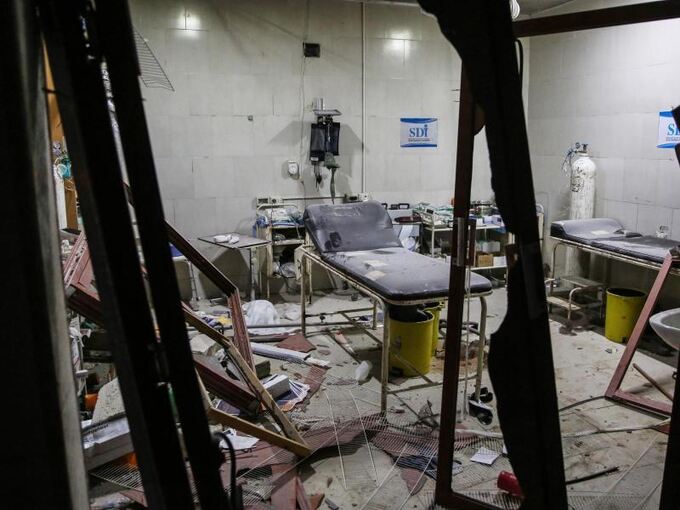 Krankenhaus bombardiert