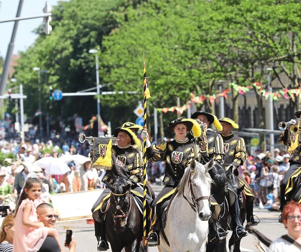 Am Umzug durch die Innenstadt nehmen zahlreiche Gruppen teil.