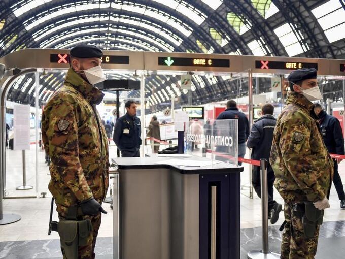 Soldaten in Mailand