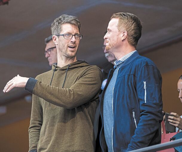 Markus Gaugisch (links) erwartet in Bietigheim eine anspruchsvolle Aufgabe. Foto: Marco Wolf