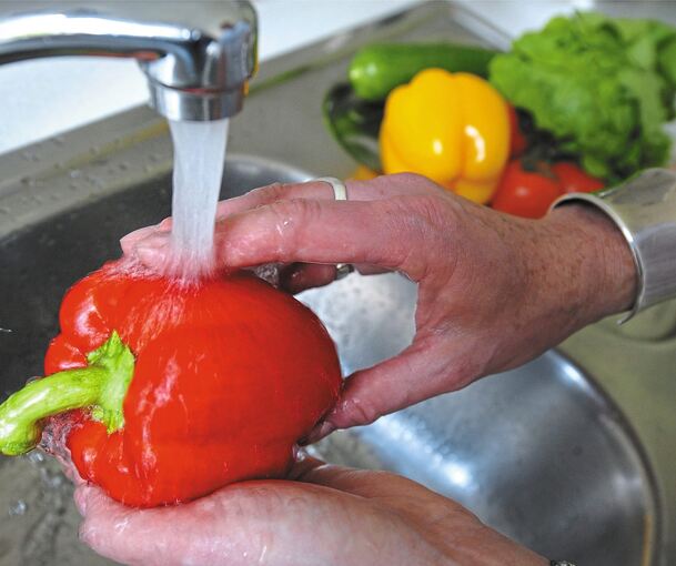 Das Gemüse vor Verzehr gut abzuwaschen ist nicht nur in Coronazeiten zu empfehlen. Wer für Gäste kocht, könne als Prävention eine Maske tragen, so das Gesundheitsamt.. Im gefrorenen Zustand könnten Coronaviren bis zu zwei Jahren infektiös bleiben. De