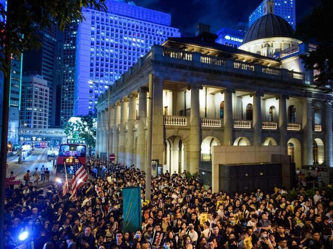 Protestkundgebung in Hongkong im August 2019