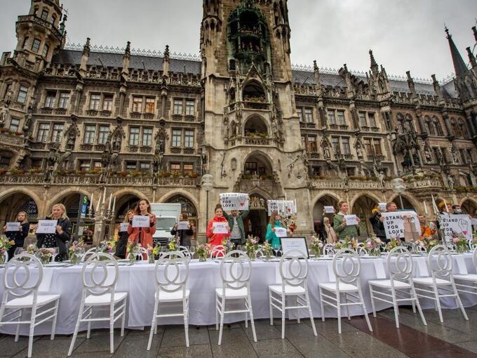 Hochzeitsdienstleister demonstrieren in München