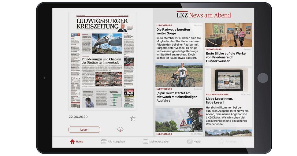 Neues Angebot von LKZ-Digital: Montags bis freitags ab 19 Uhr gibt es eine Vorabend-Auswahl verschiedener Zeitungsnachrichten.