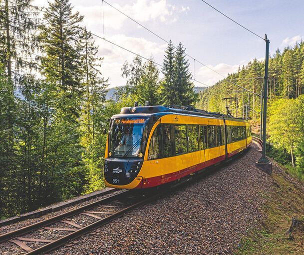 Eine Zweisystem-Stadtbahn soll nach dem Willen des Landkreises auf der Verbindung zwischen Markgröningen und Ludwigsburg fahren. Foto: Paul Gärtner/KVV
