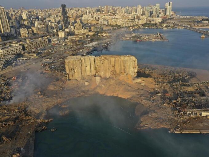 Zerstörung am Hafen von Beirut