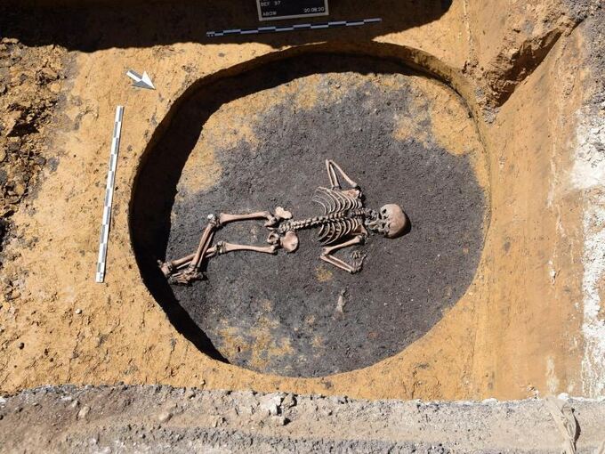 Skelett eines keltischen Jungen bei Bauarbeiten gefunden