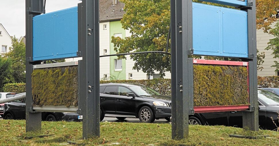 Nach drei Jahren werden die Testpaneele an der Frankfurter Straße nun wieder abgebaut. Eglosheim soll von der entwickelten Technik mit einer begrünten Lärmschutzwand am Friedhof profitieren – wenn wieder Geld da ist.